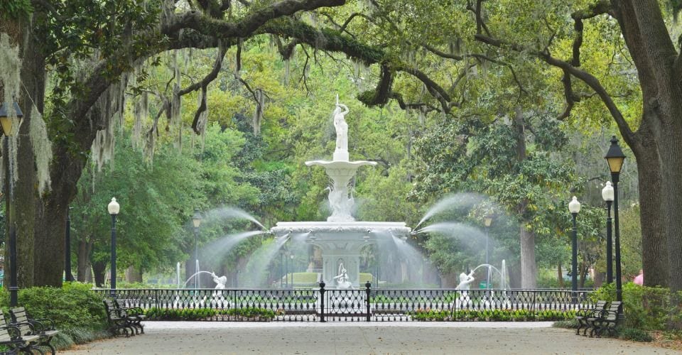 Fountain in a park