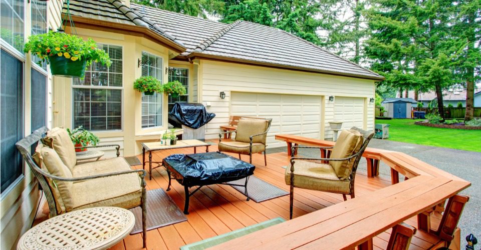 backyard patio area